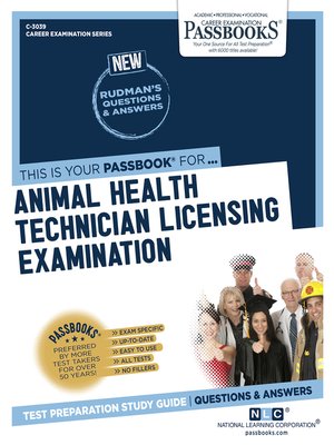 cover image of Animal Health Technician Licensing Examination
